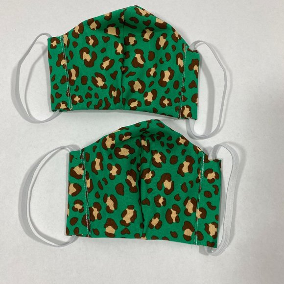 Cheetah Face Mask / Leopard Face Mask (green)‎ - Picture 1 of 7